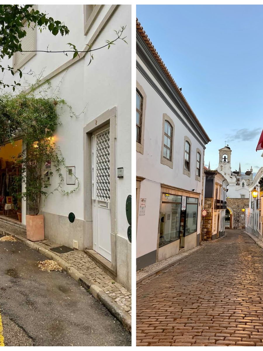 split picture between faro and tavira