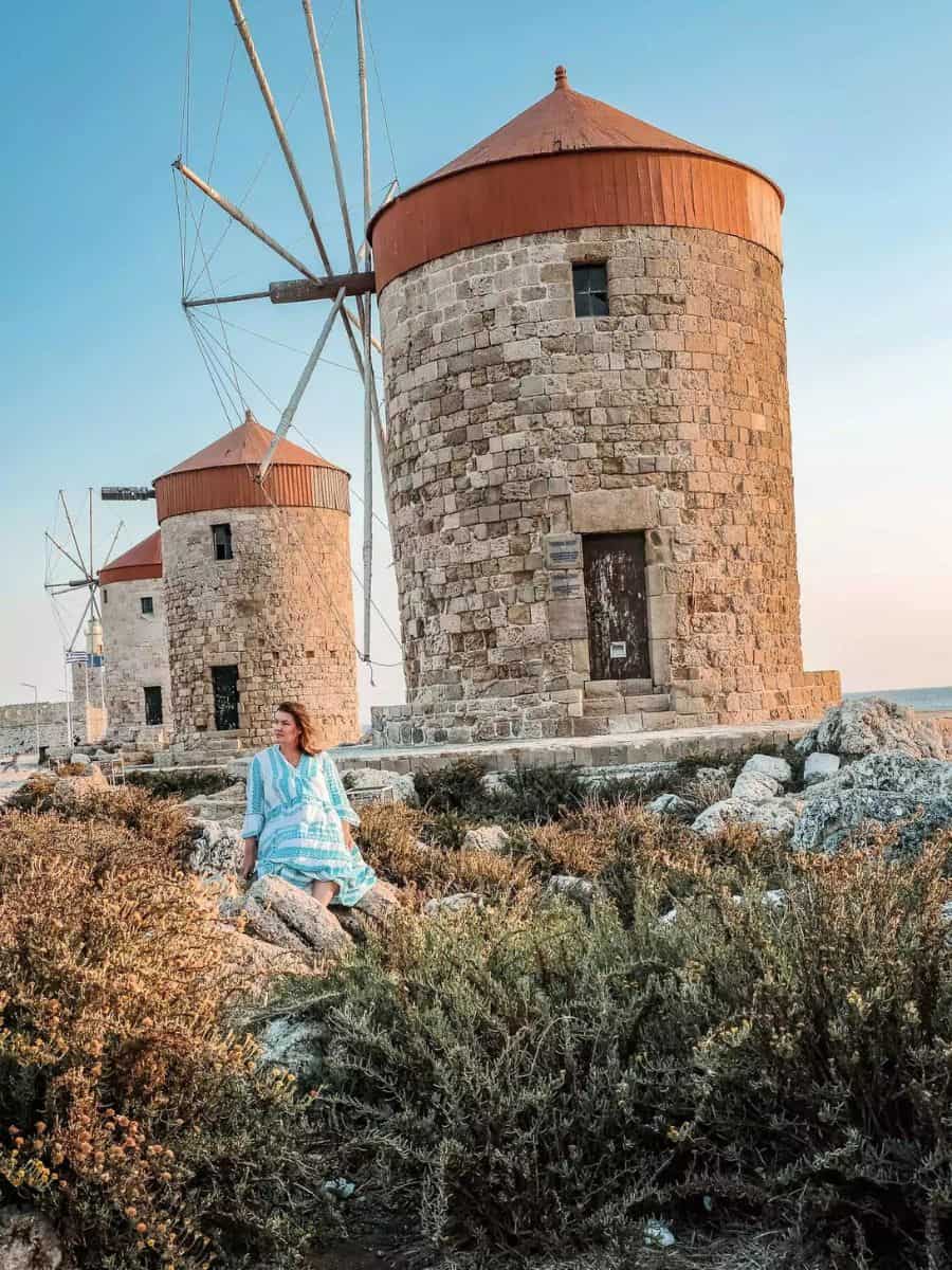 A woman in Rhodes alone