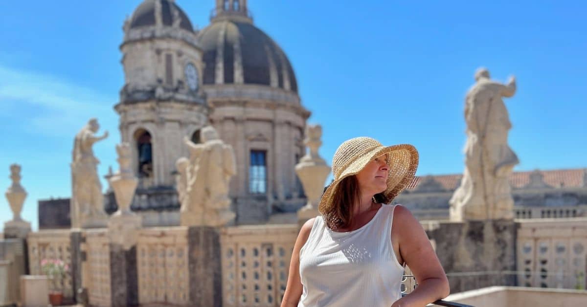 a woman in Catania Italy